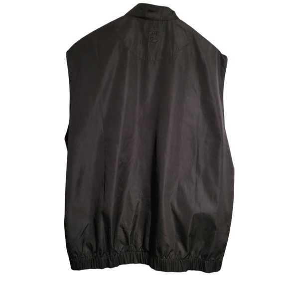 FootJoy Golf 1/4 Snap Black Pullover Windbreaker Sleeveless Vest Men’s Size XL. - Picture 5 of 14